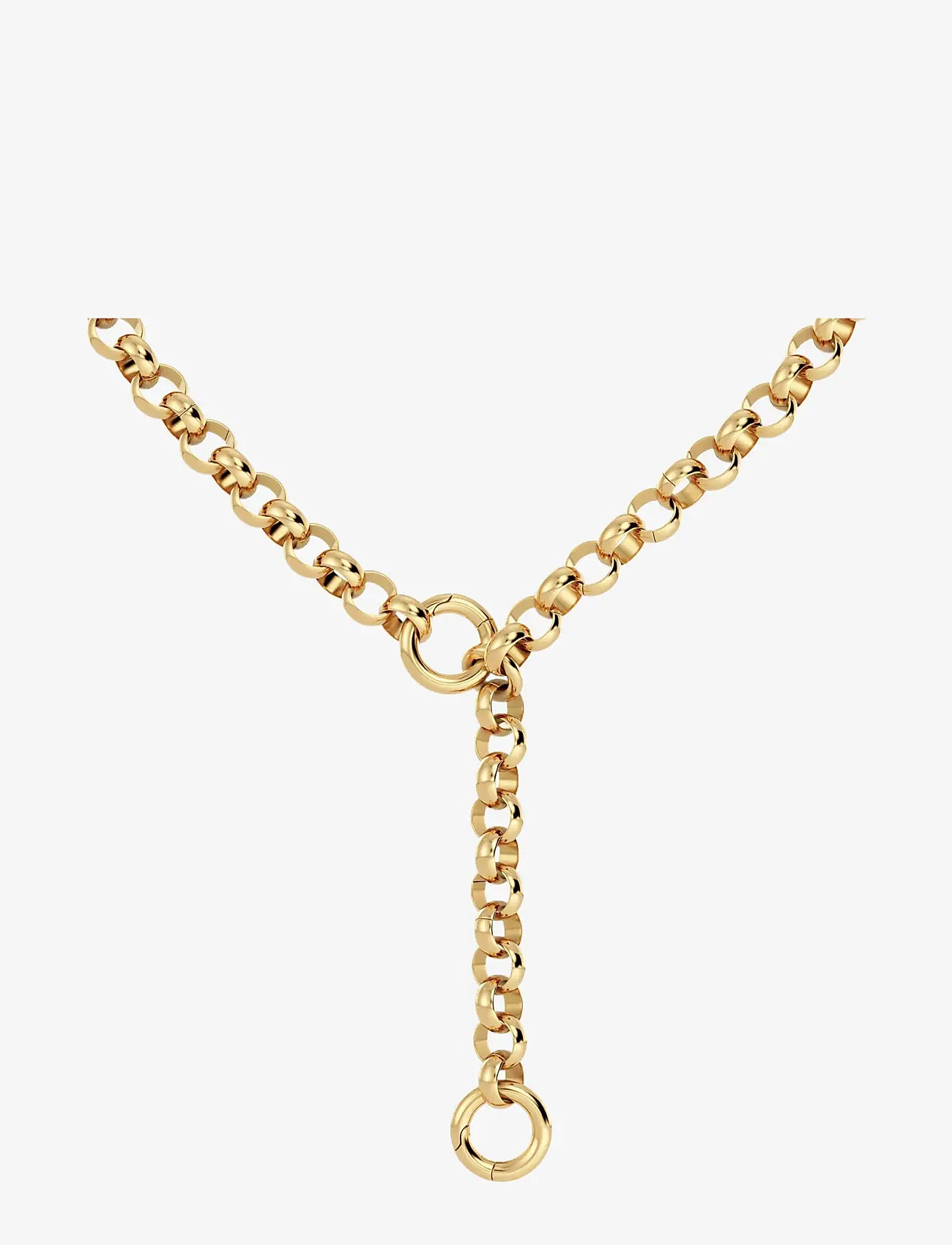 Edblad - Loop Charm Chain L Necklace Gold - gold - 2