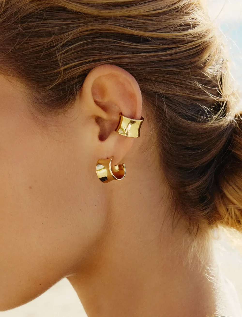 Edblad - Cane Hoops S Gold - korvarenkaat - gold - 0