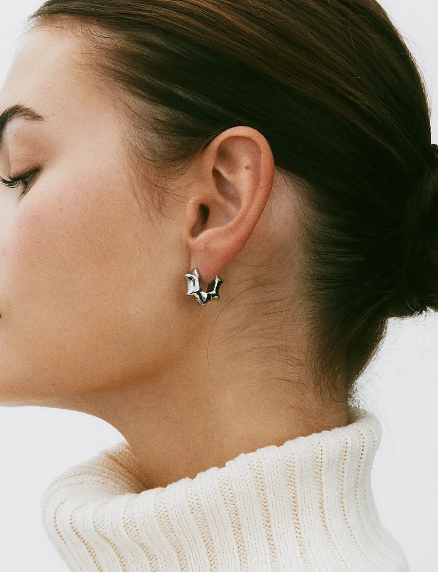 Edblad - Cane Hoops Multi S Steel - rõngad - silver - 0