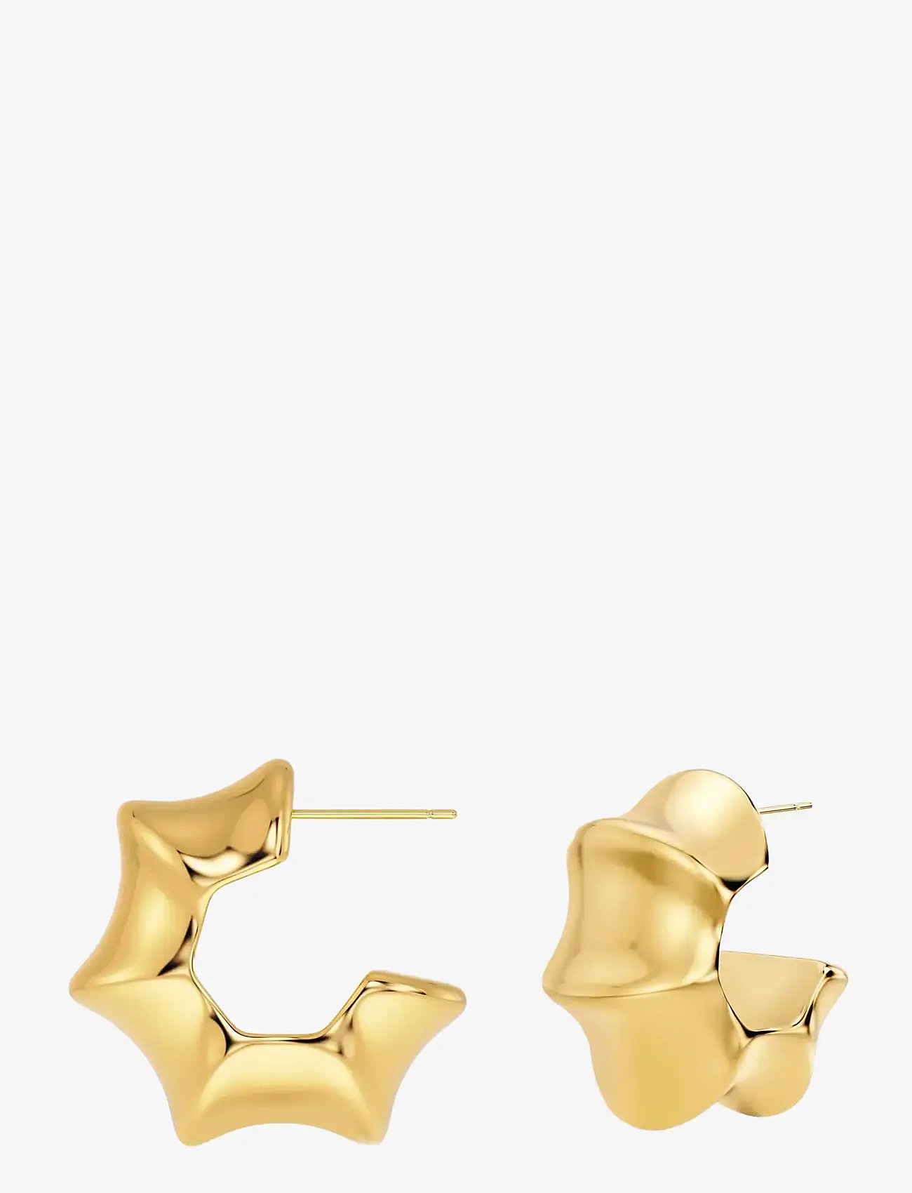 Edblad - Cane Hoops Multi L Gold - lykkjur - gold - 1