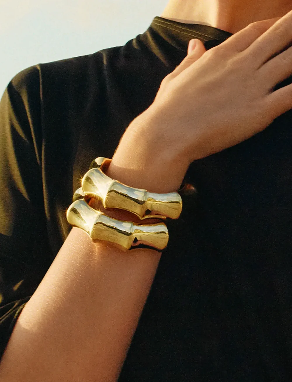 Edblad - Cane Bangle Gold - bangles - gold - 0