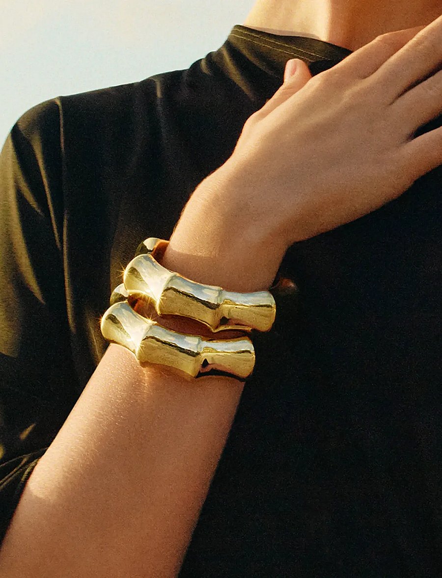 Edblad - Cane Bangle Gold - gold - 0
