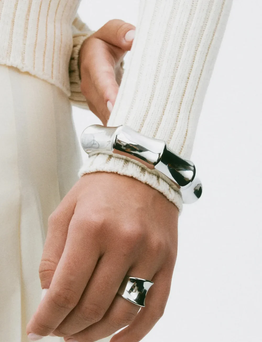 Edblad - Cane Bangle Steel - bangles - silver - 0