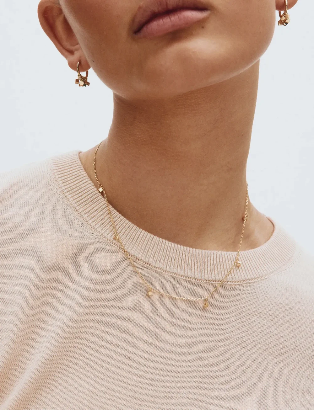 Edblad - Dice Necklace Gold - halskettingen - gold - 0