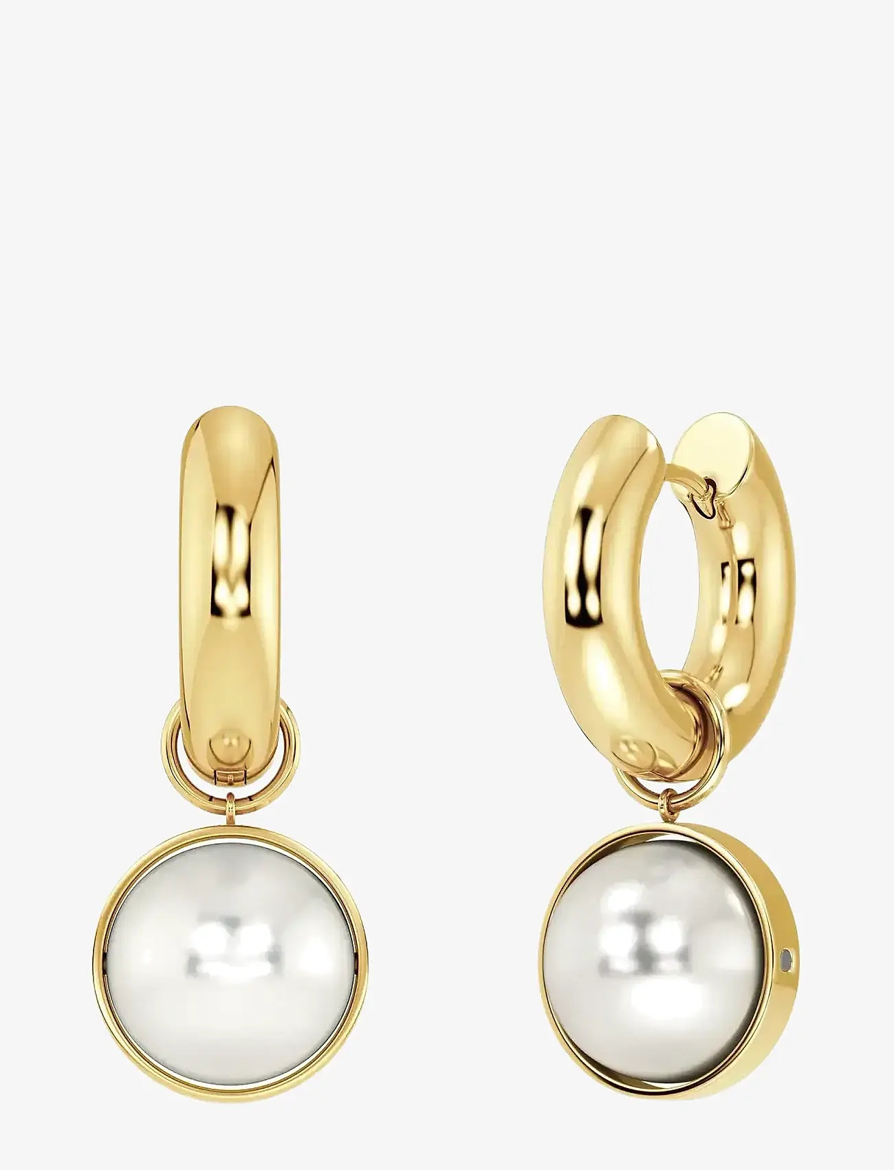 Edblad - Gabrielle Hoops L Gold - perleøreringe - gold - 1