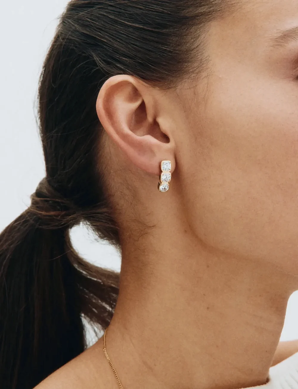 Edblad - Gemma Studs Triple Gold - små øredobber - gold - 0