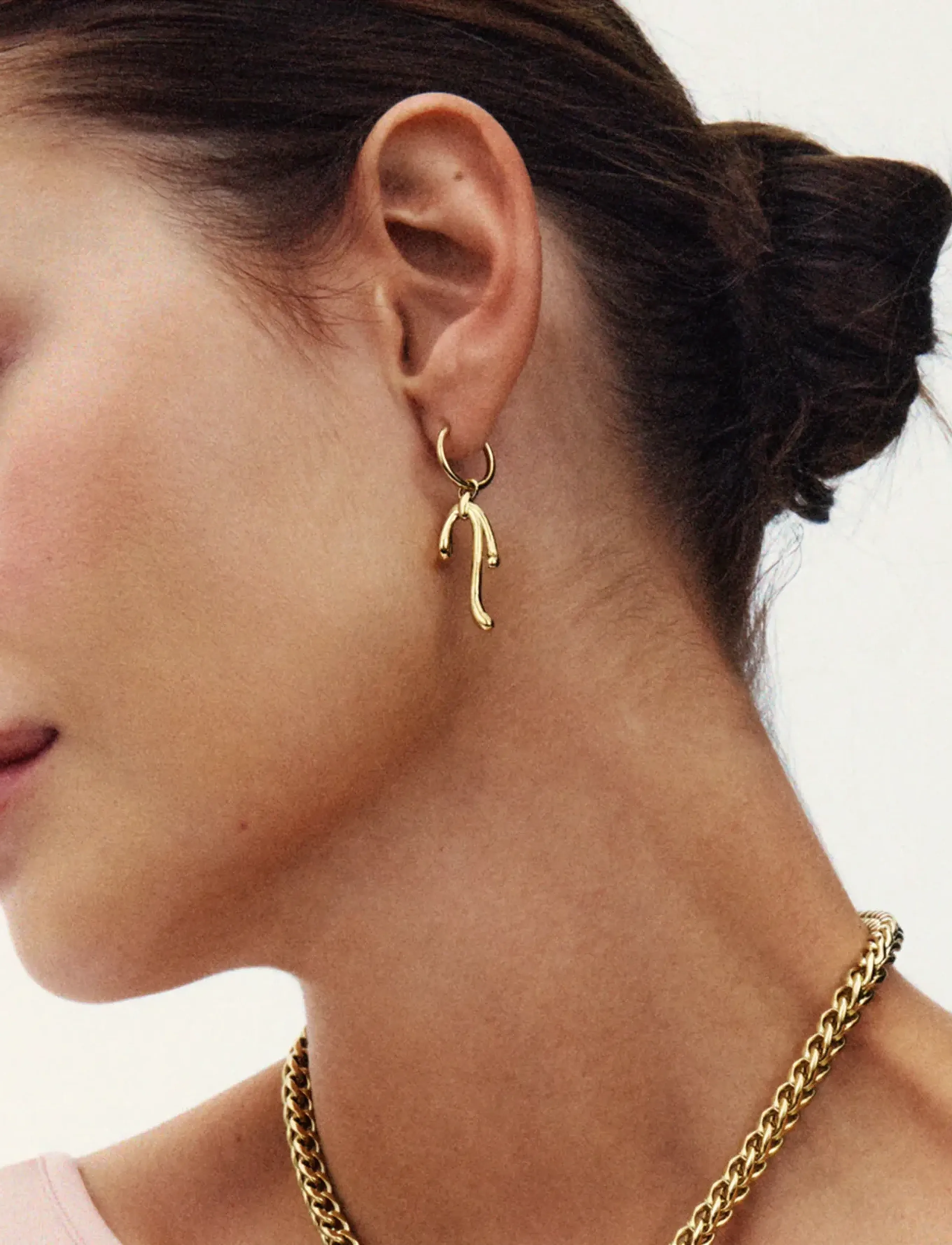 Edblad Lace Hoops Gold, Kvinder, Dingle Hoop Øreringe, Guld, Str: ONE SIZE