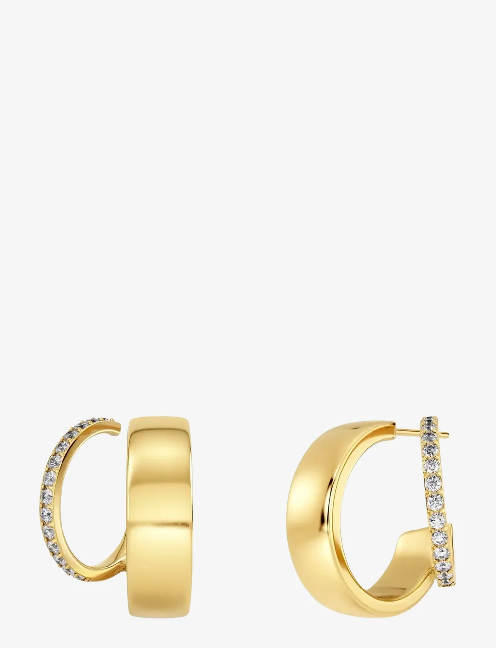 Edblad - Plié Hoops Double Gold - kreolen - gold - 1