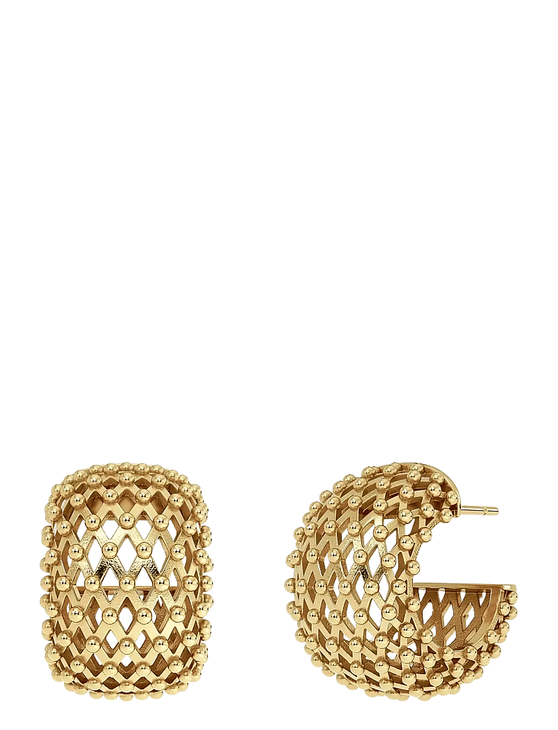 Edblad - Viva Hoops L Gold - korvarenkaat - gold - 1