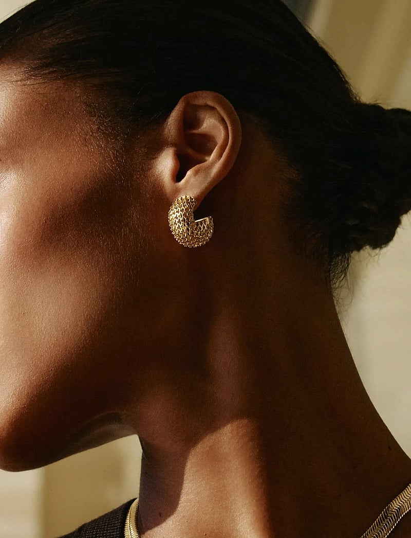 Edblad - Viva Hoops L Gold - korvarenkaat - gold - 0