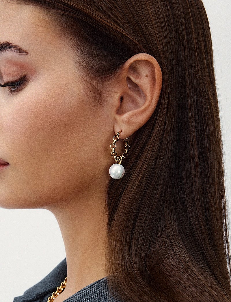 Edblad - Lexie Hoops Gold - creoler & hoops - gold - 0