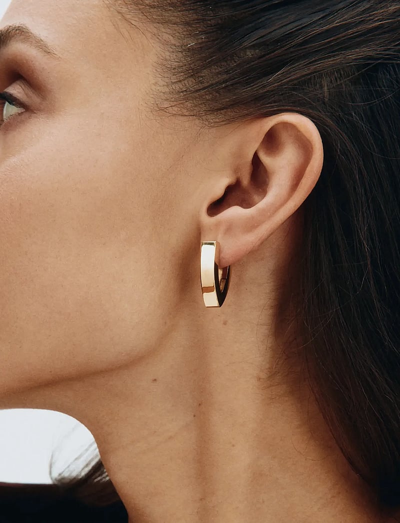 Edblad - Valley Hoops L Gold - creoler & hoops - gold - 0