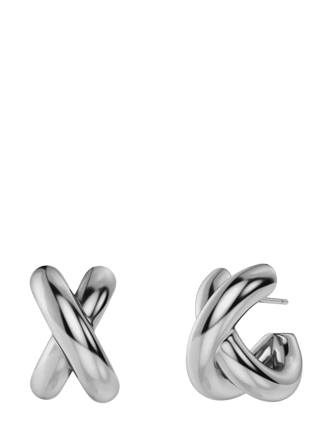 Edblad Alexa Hoops L Steel - Festtøj - SILVER / silver