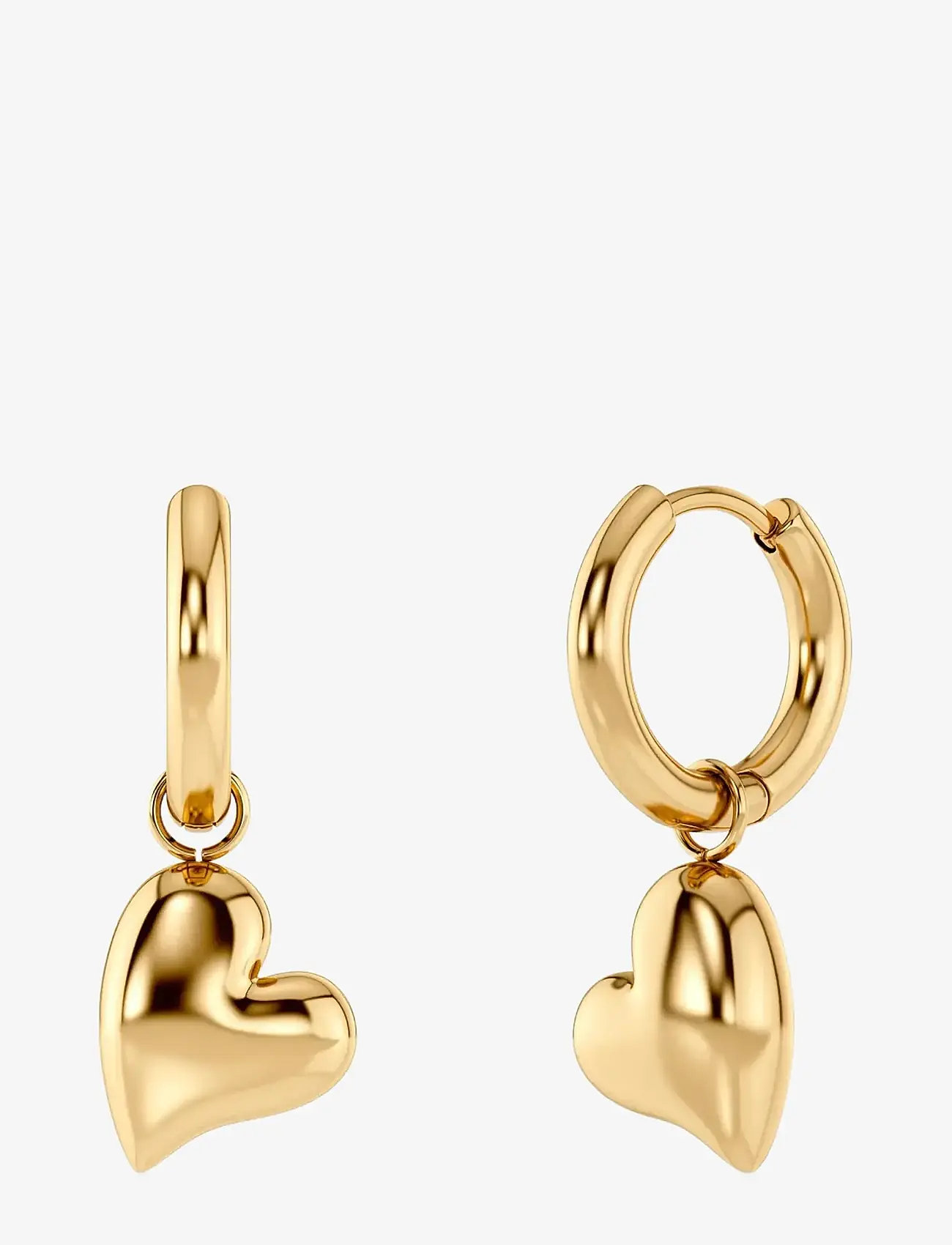 Edblad - Amorina Hoops Gold - pendant earrings - gold - 0