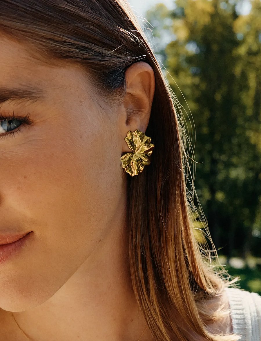 Edblad - Gerana Studs L Gold - gold - 0