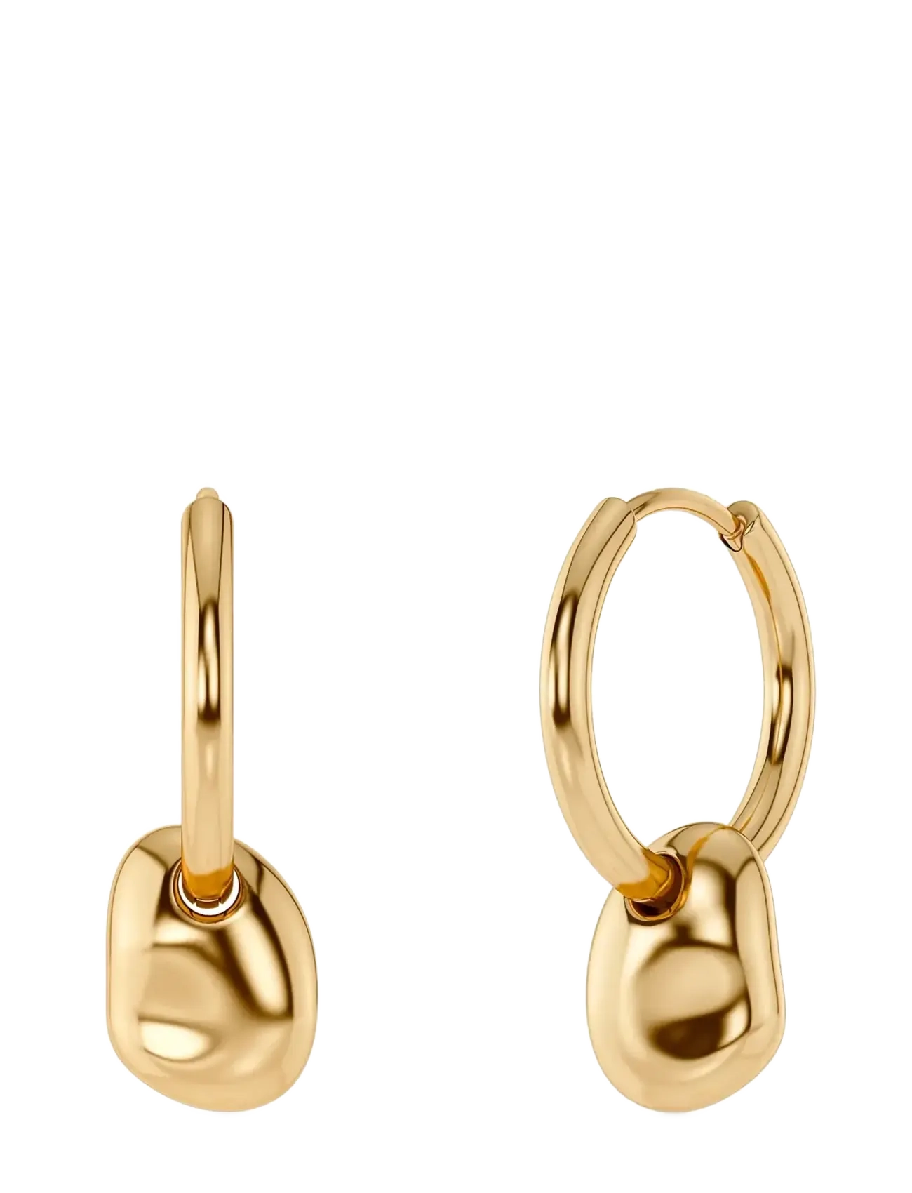 Edblad Leora Hoops Gold, Kvinder, Charm Kreoløreringe, Guld, Str: ONE SIZE
