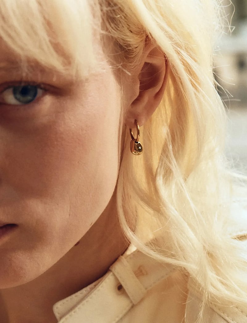 Edblad - Leora Hoops Gold - ohrhänger - gold - 1