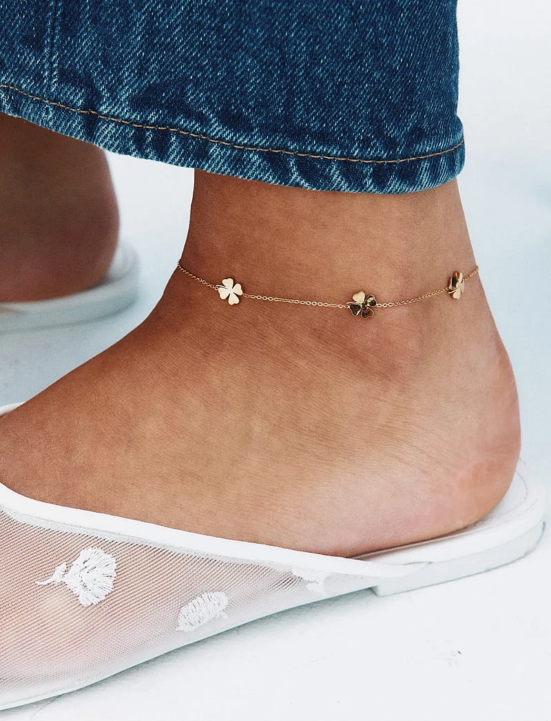 Edblad - Lucky Anklet Mini Gold - fußkette - gold - 0