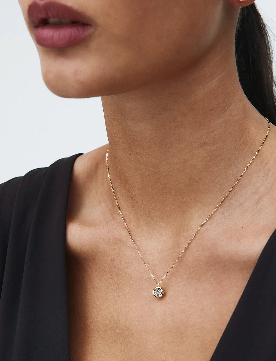 Edblad - Ocean Gem Necklace S Gold - halsband med hänge - gold - 0