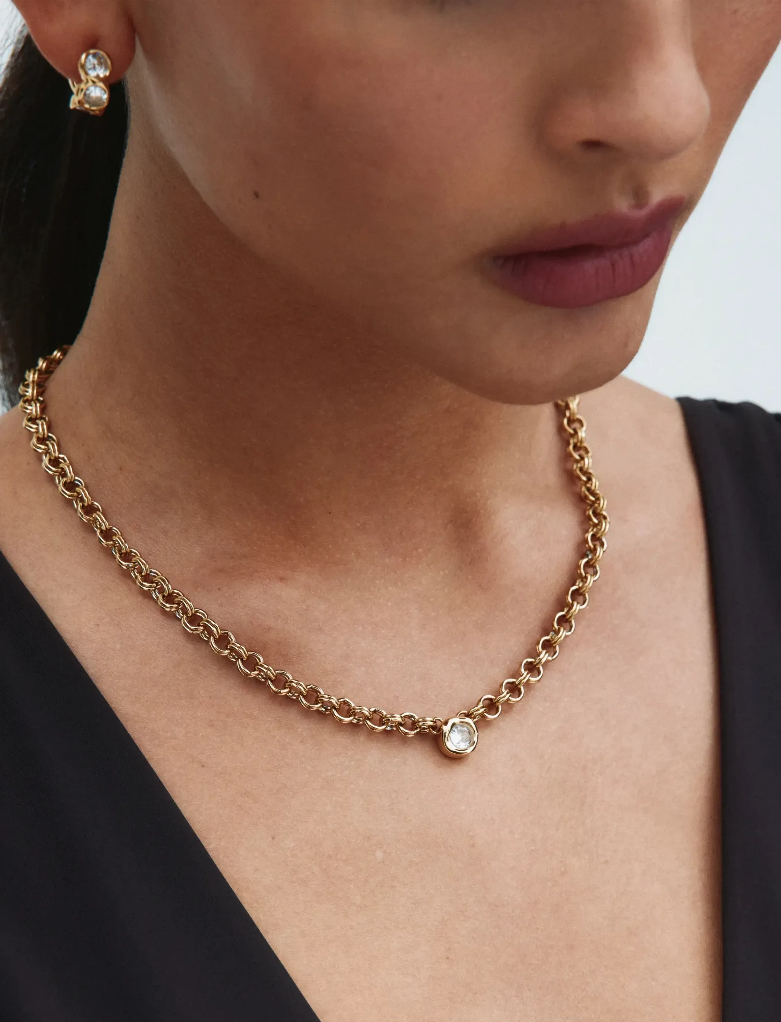 Edblad Ocean Gem Necklace L Gold, One Size, Necklaces, Gold - Chain Frauen