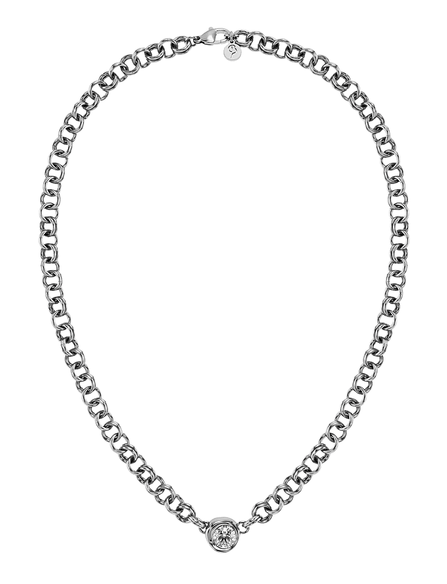 Edblad - Ocean Gem Necklace L Steel - halsketten - silver - 1