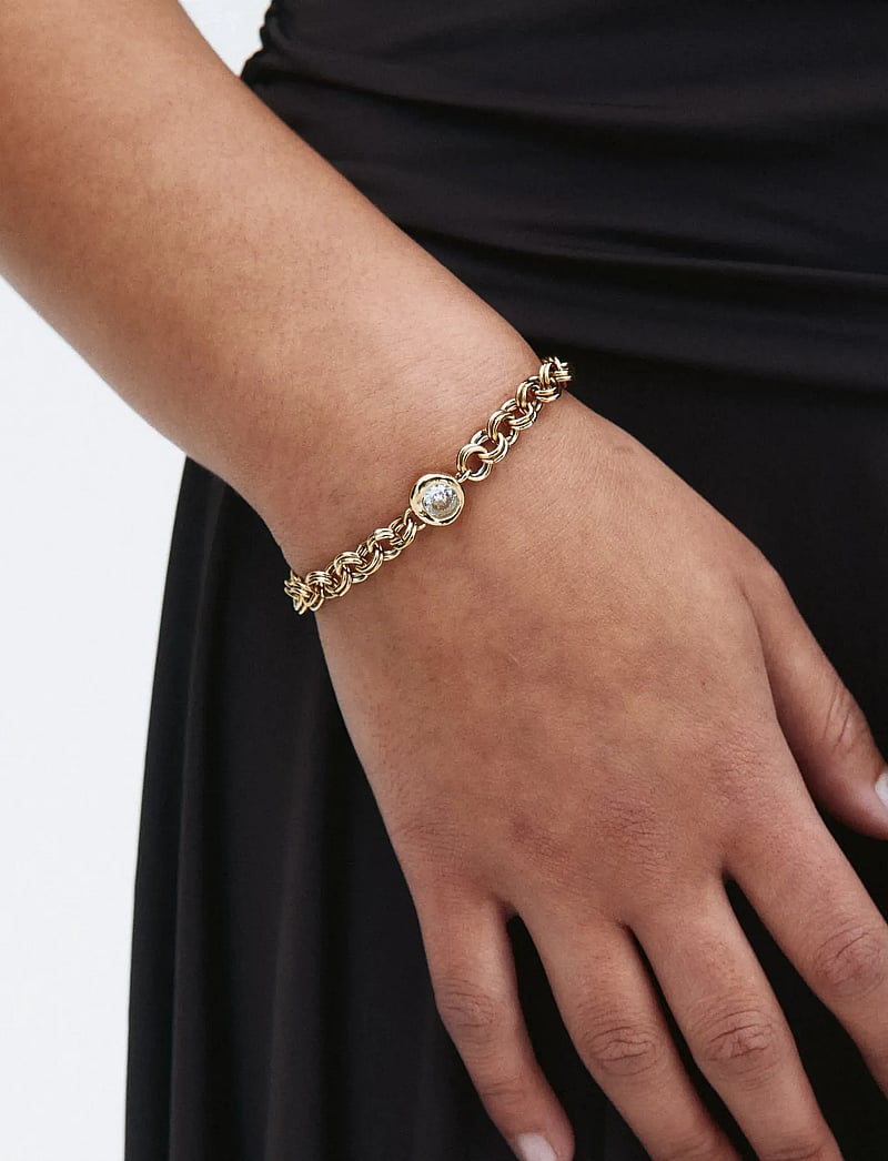 Edblad - Ocean Gem Bracelet L Gold - chain bracelets - gold - 0