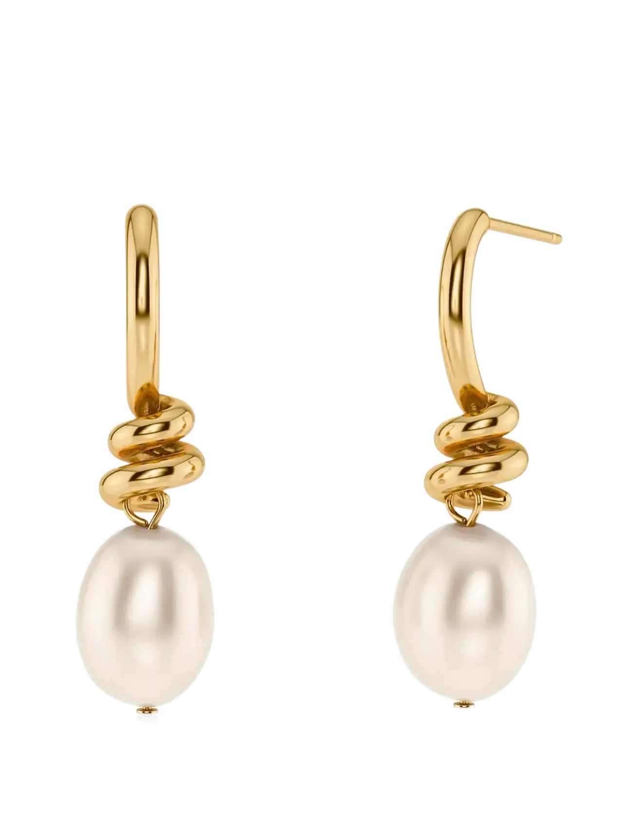 Edblad Swivel Earrings Pearl S Gold - Festtøj - GOLD / gold
