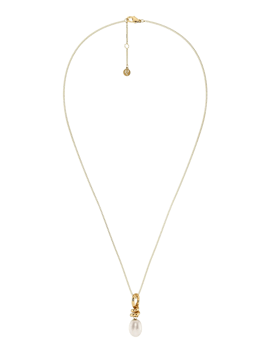 Edblad - Swivel Necklace Pearl S Gold - kaelaketid - gold - 1