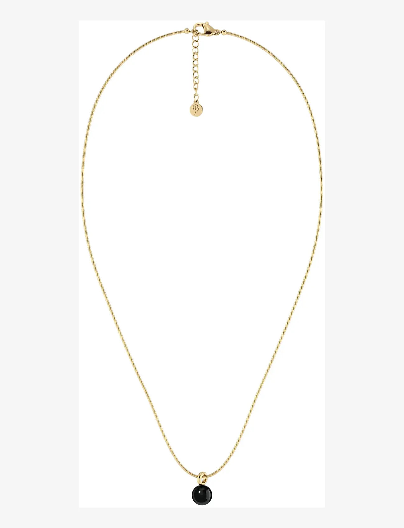 Edblad - Aura Necklace S Gold/Black One Size - ketten mit anhänger - gold - 1