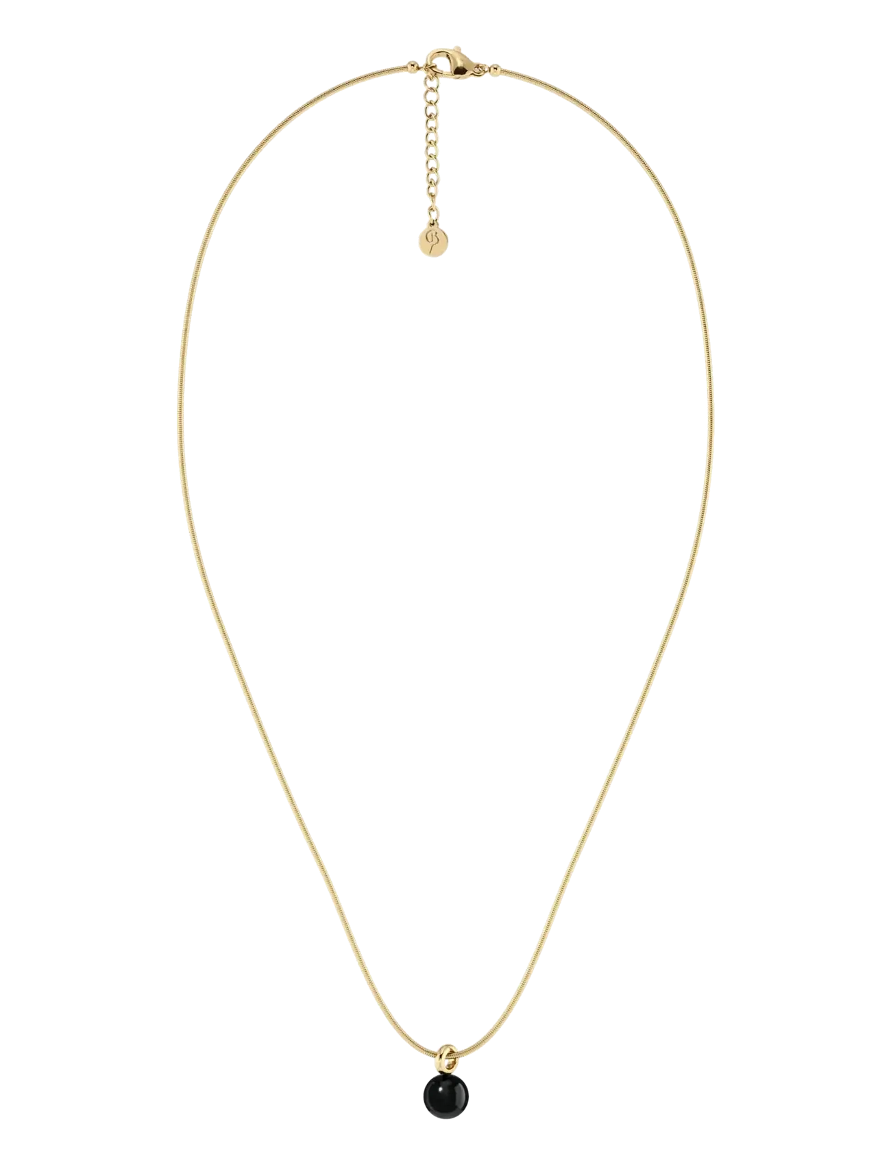 Edblad Aura Necklace S Gold/Black One Size - Kaulakorut - GOLD / black