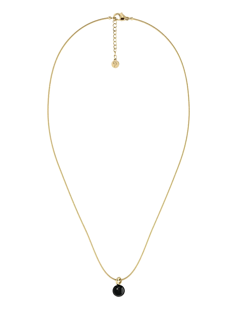 Edblad - Aura Necklace S Gold/Black One Size - ketten mit anhänger - gold - 1