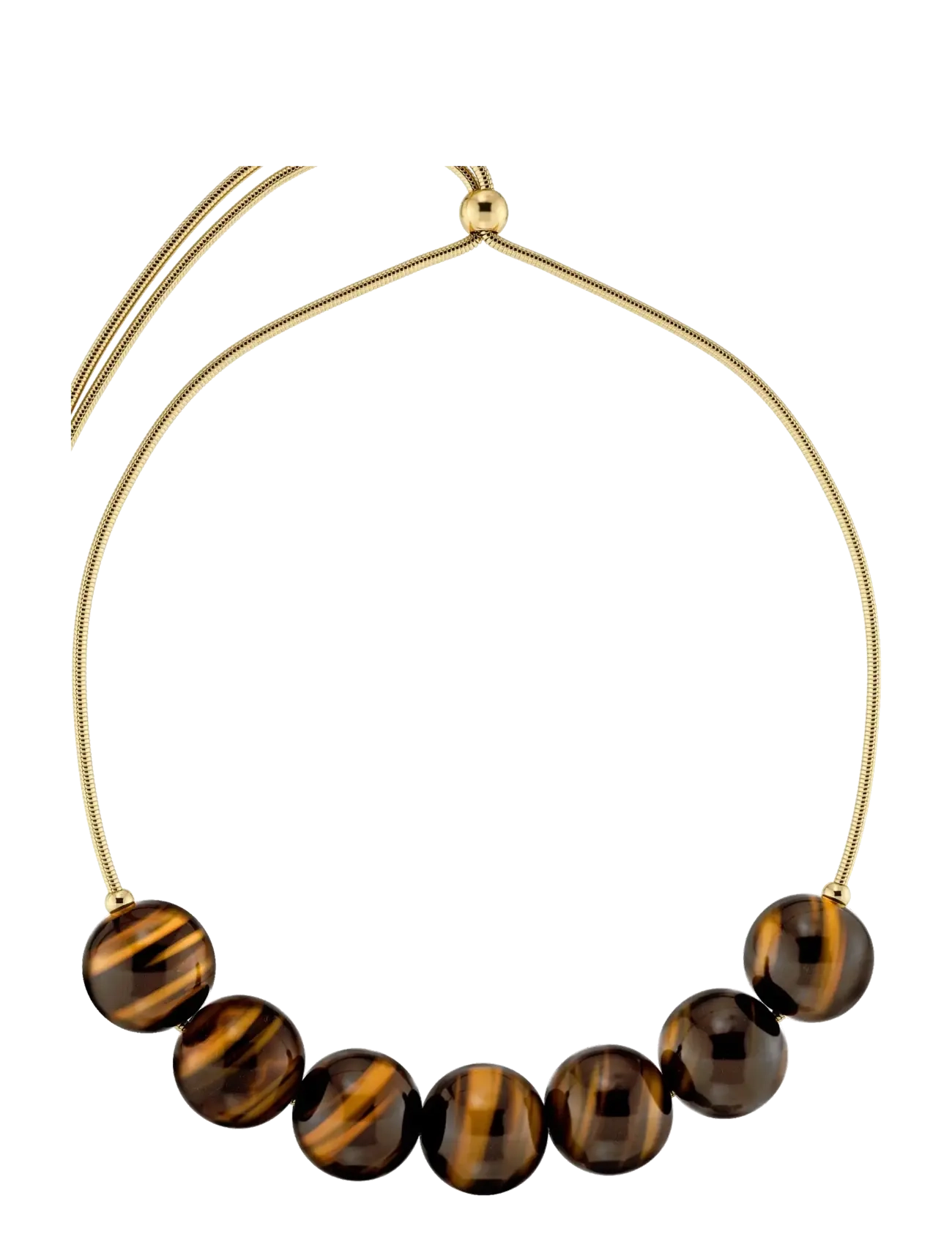 Edblad Aura Necklace Maxi Gold/Brown One Size - Festtøj - GOLD / brown