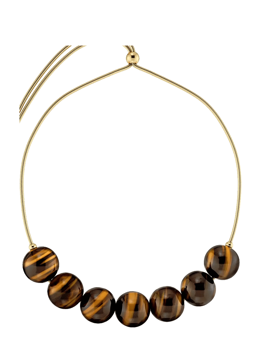 Edblad - Aura Necklace Maxi Gold/Brown One Size - statement-ketten - gold - 1