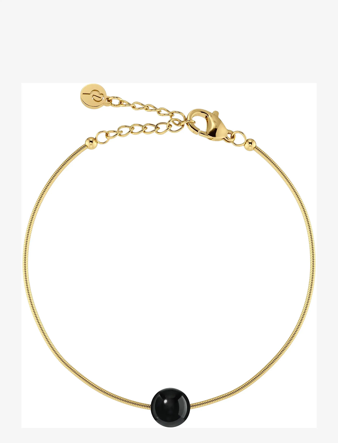Edblad - Aura Bracelet S Gold/Black One Size - chain bracelets - gold - 1