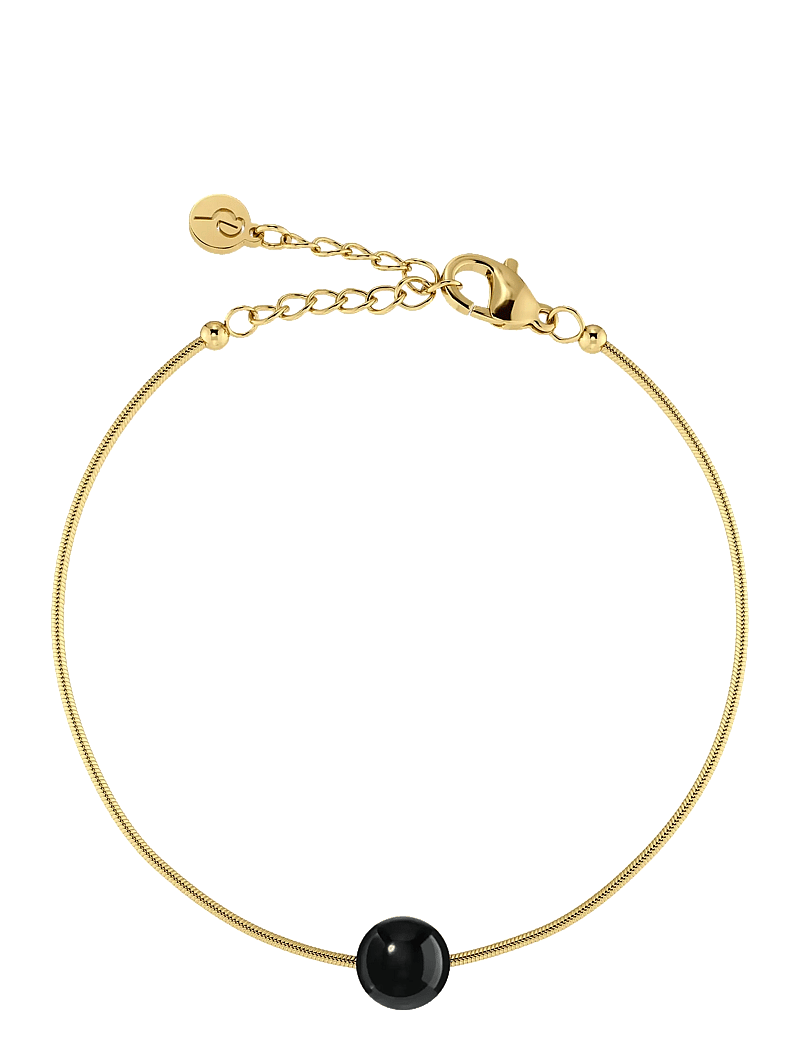Edblad - Aura Bracelet S Gold/Black One Size - chain bracelets - gold - 1