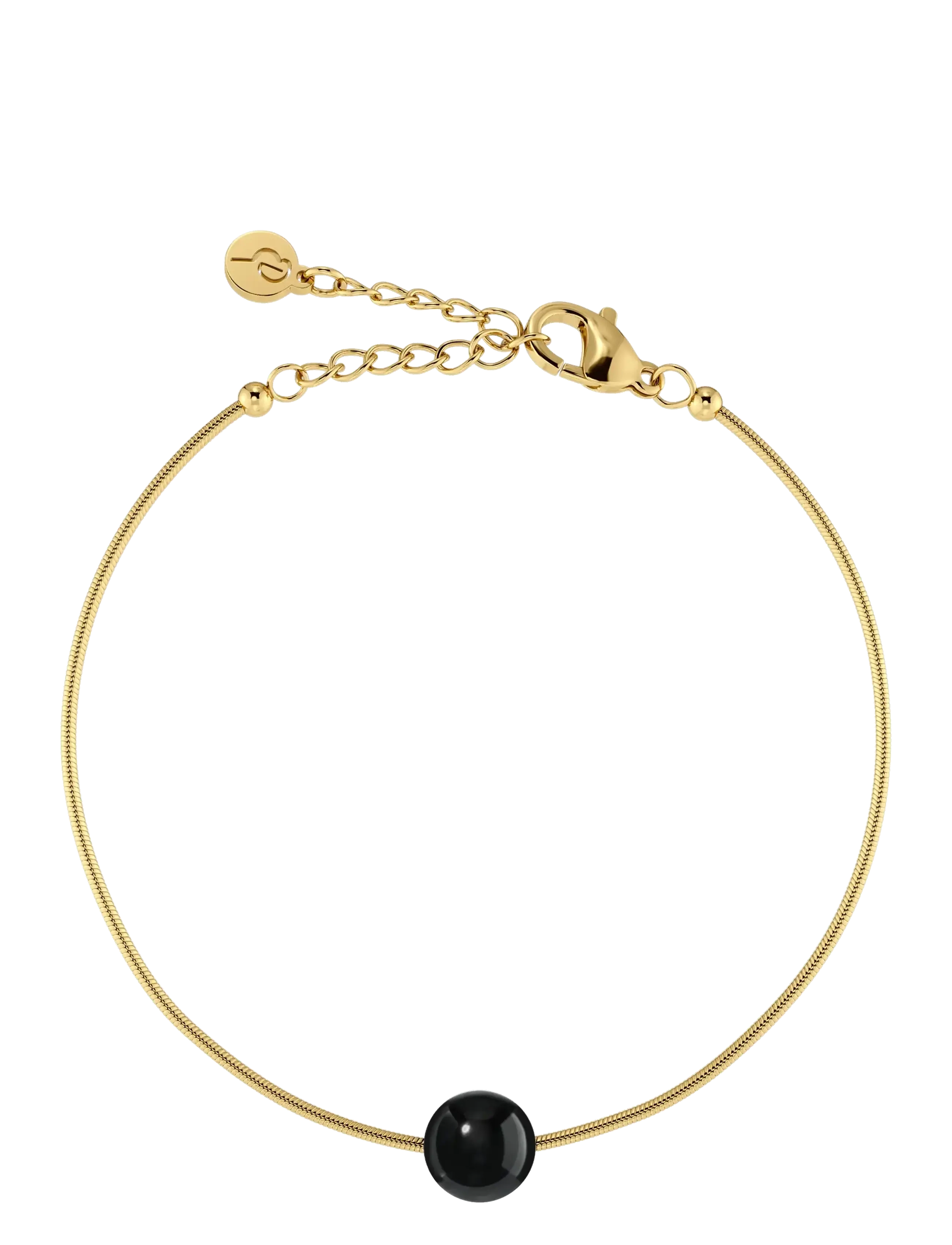 Edblad Aura Bracelet S Gold/Black One Size - Festtøj - GOLD / black