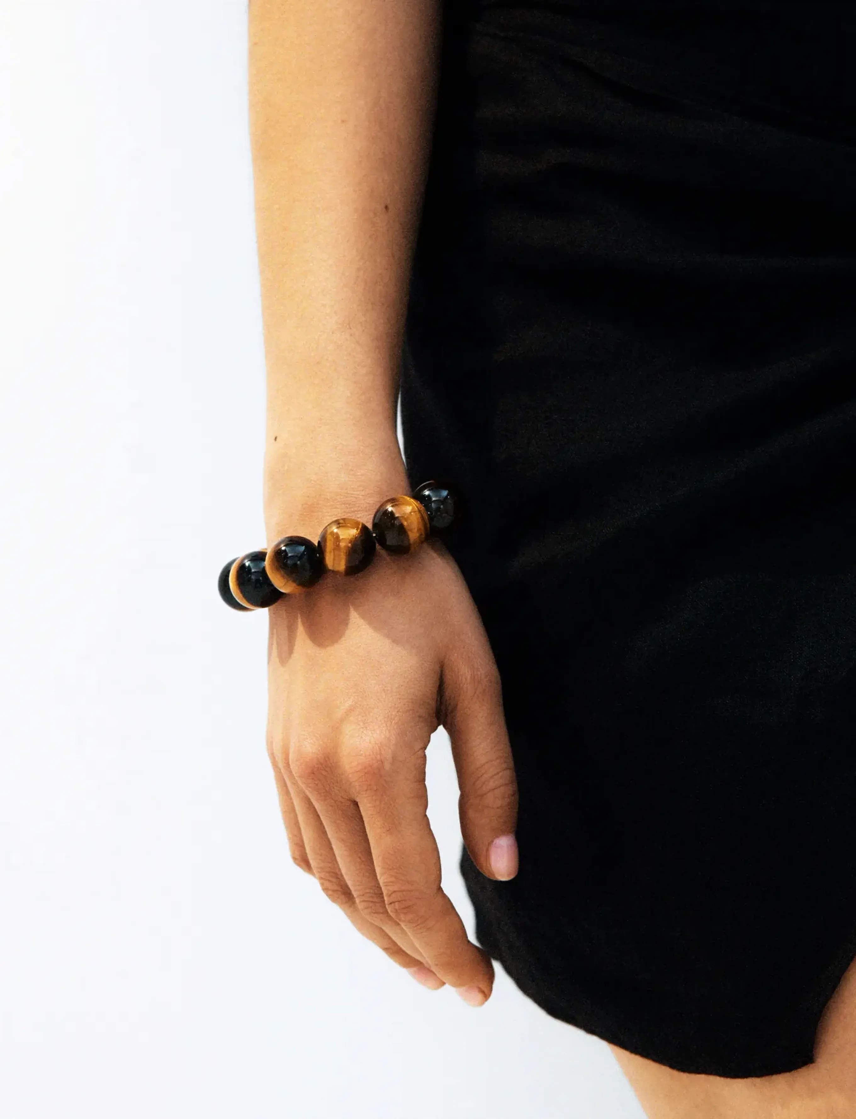 Edblad Aura Bracelet Maxi Gold/Brown One Size, One Size 12 - 24 cm, Brown, Smykker > Armbånd, Dame