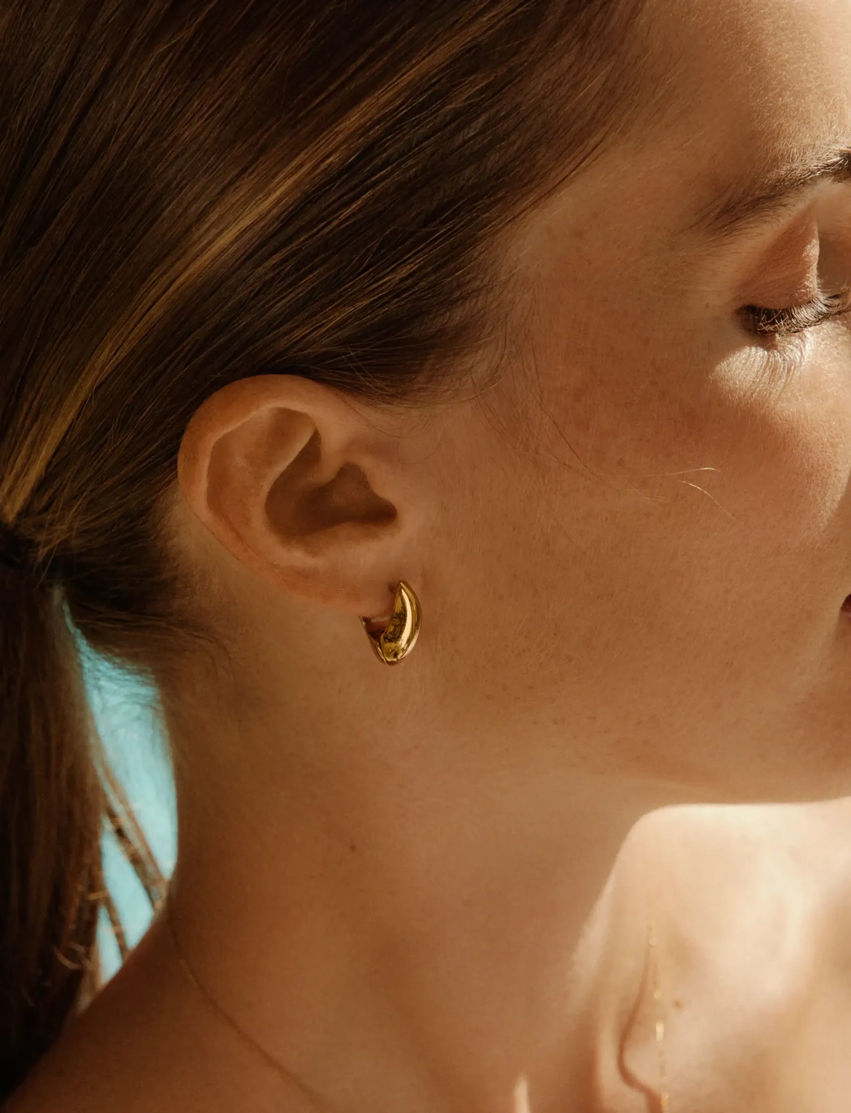 Edblad Azura Hoops S Gold One Size, Earrings, - Hoops, Frauen