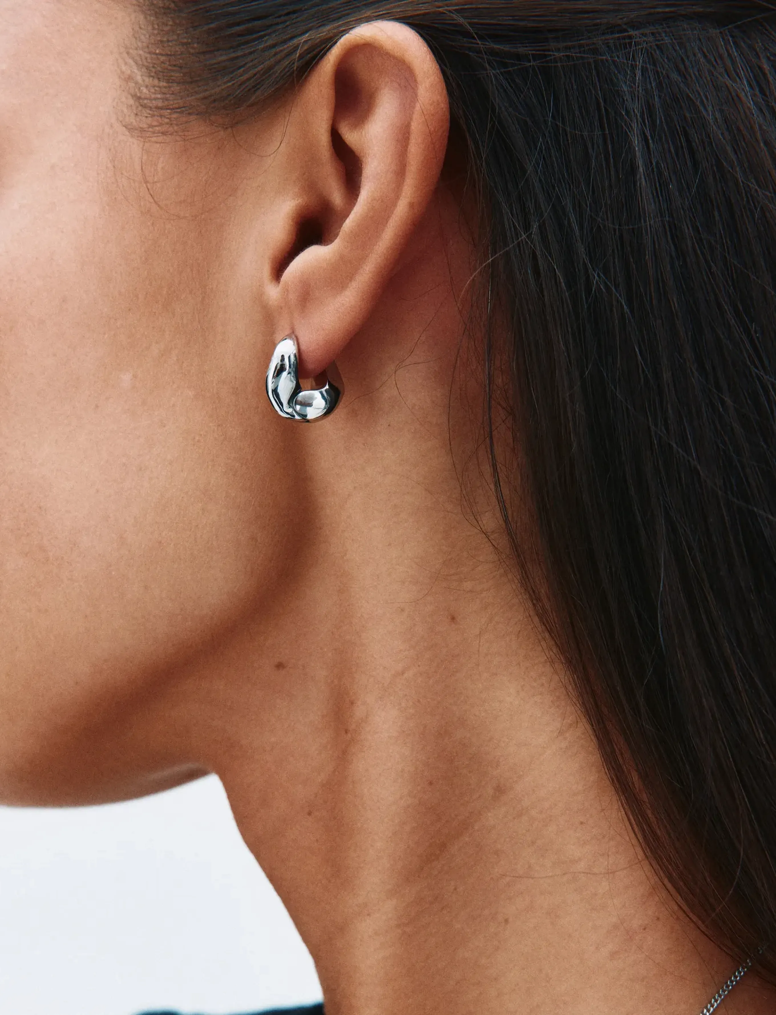 Edblad Azura Hoops S Silver One Size, Earrings, Silber - Hoops, Frauen