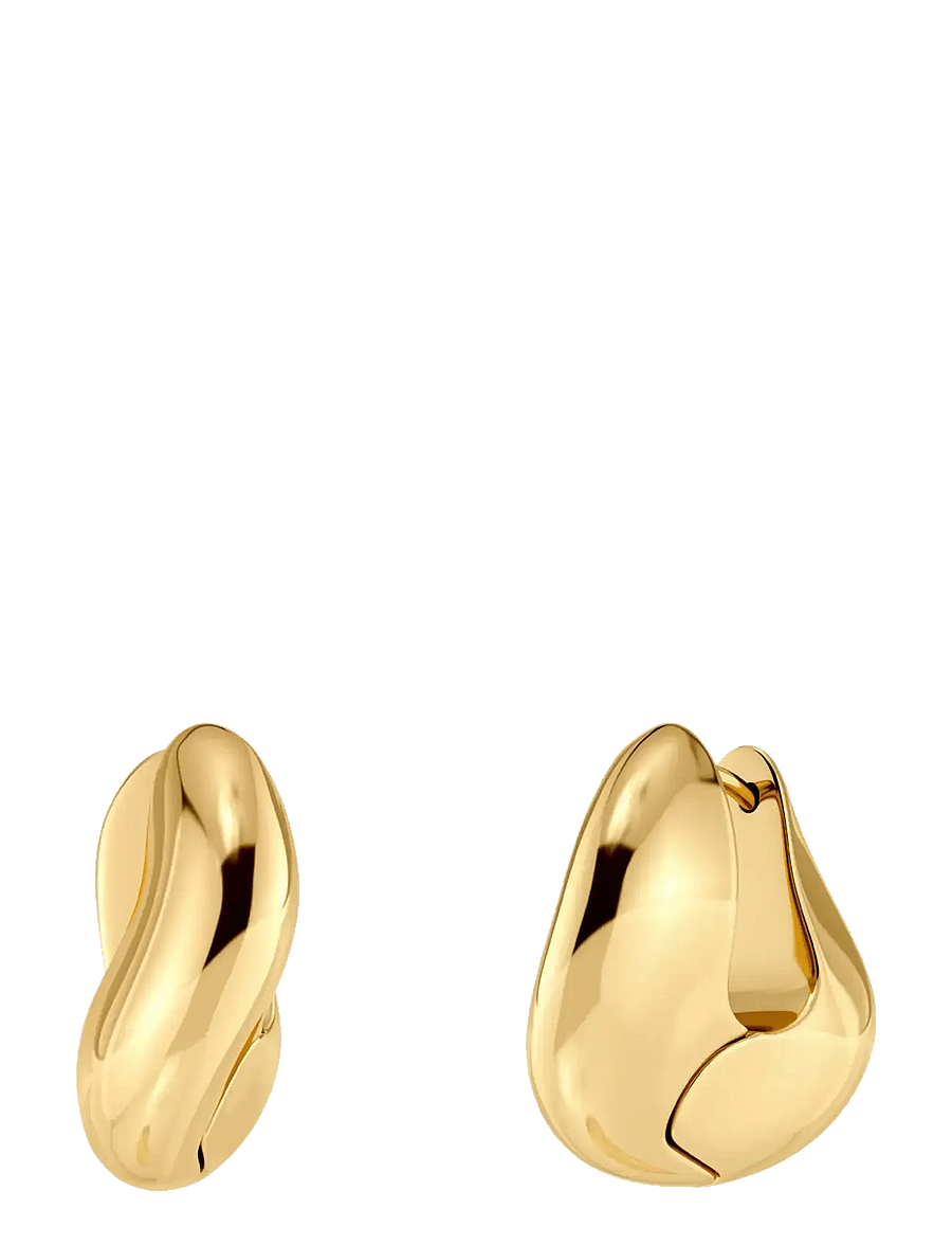 Edblad - Azura Hoops L Gold One Size - korvarenkaat - gold - 1