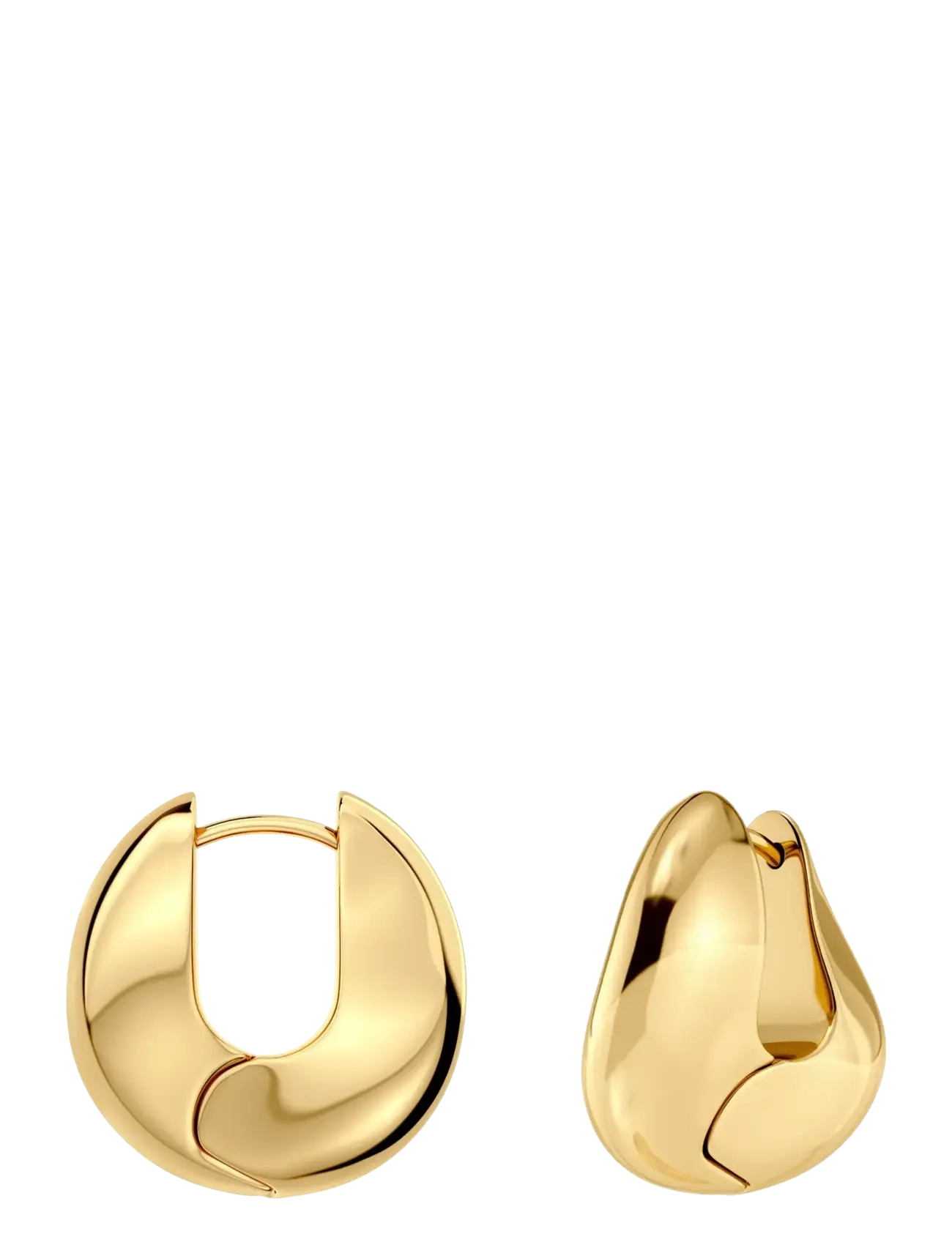 Edblad - Azura Hoops L Gold One Size - riņķīši - gold - 2