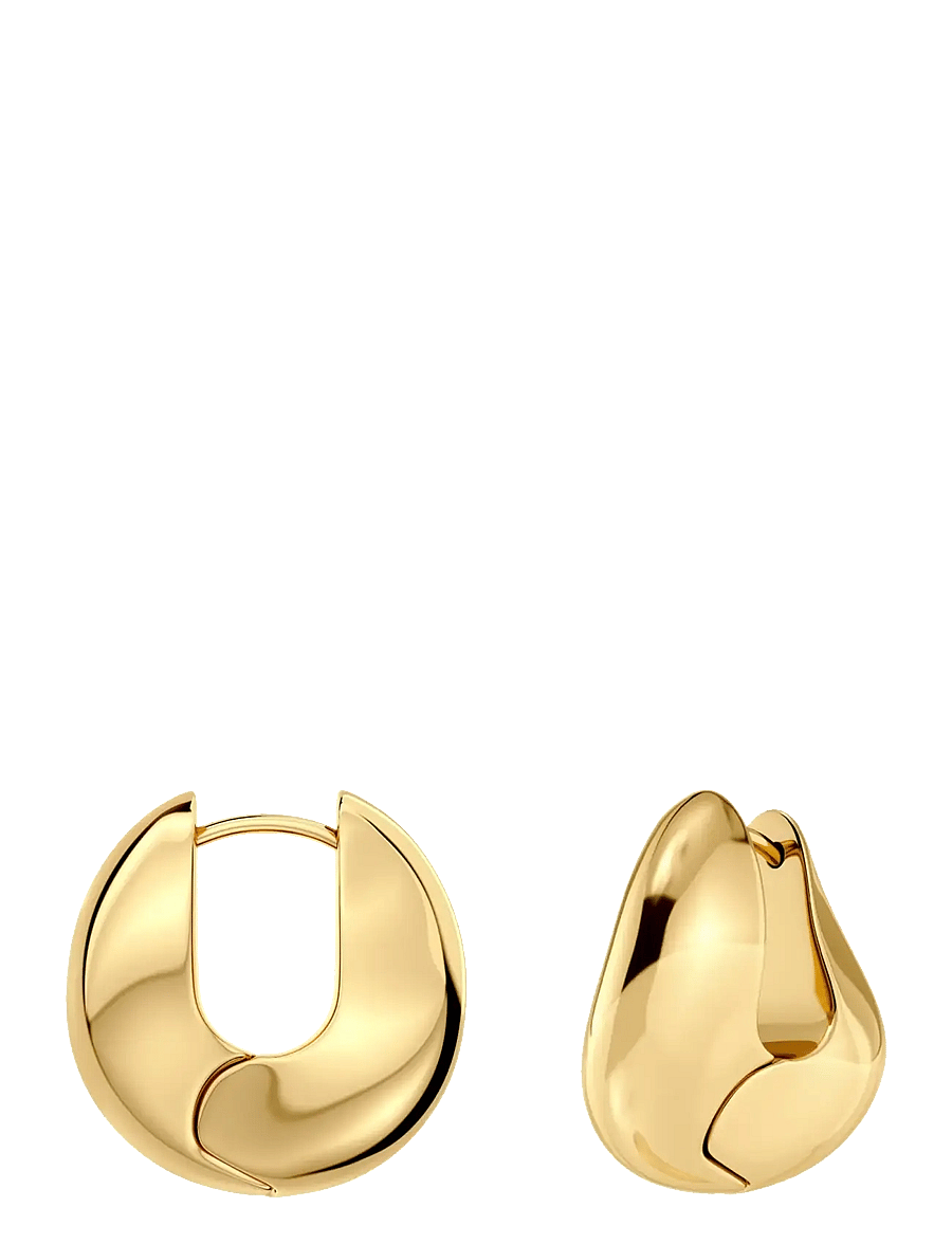 Edblad - Azura Hoops L Gold One Size - korvarenkaat - gold - 2