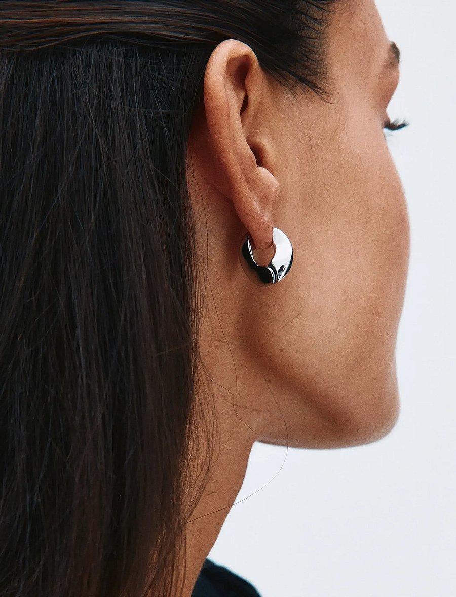 Edblad - Azura Hoops L Silver One Size - rõngad - silver - 0