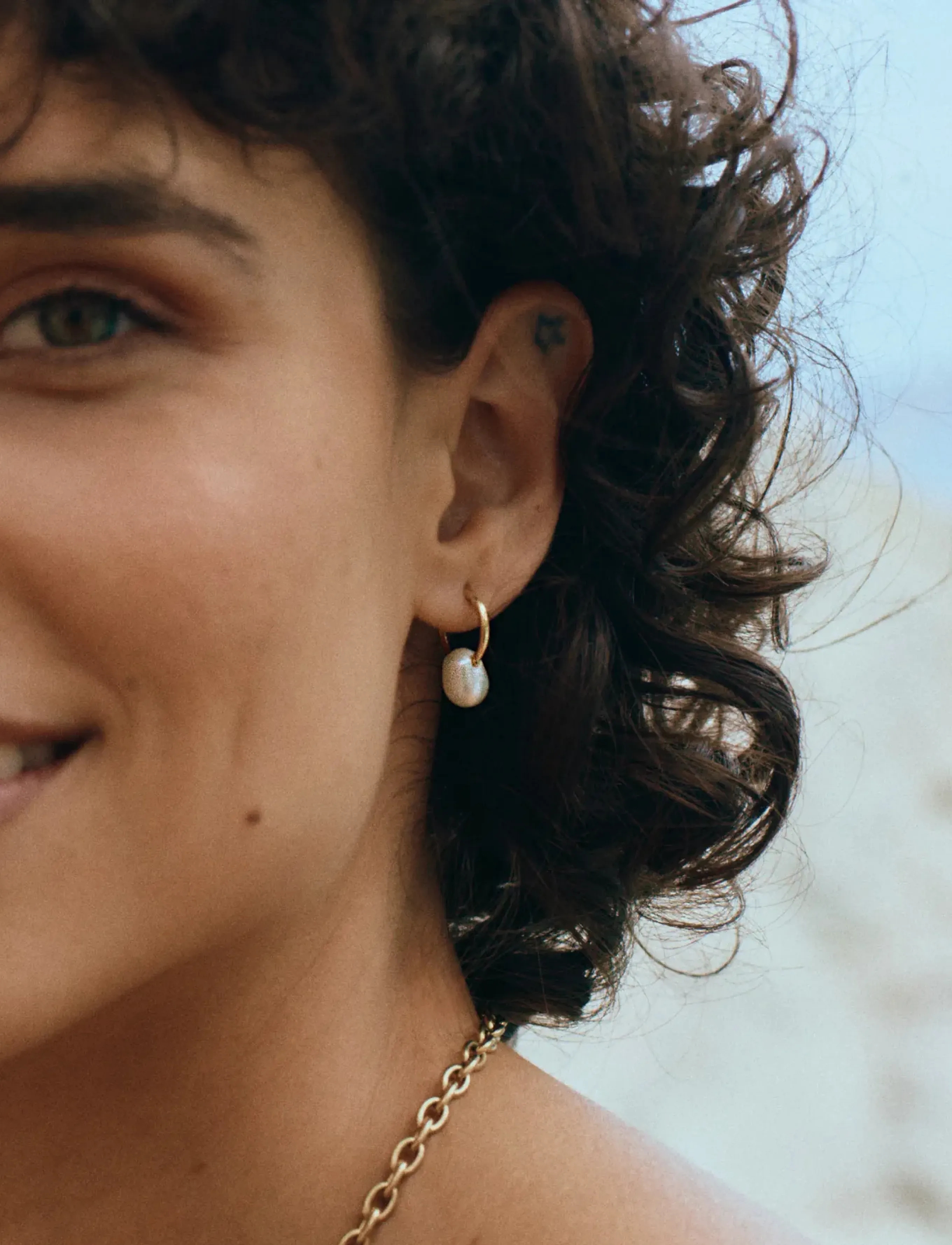 Edblad Breeze Hoops S Gold One Size, Earrings, - Hoops, Frauen