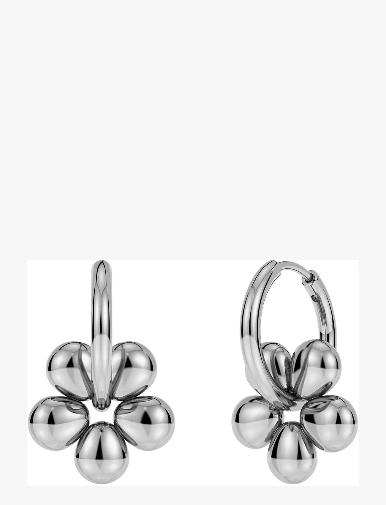 Edblad - Daisy Hoops Silver One Size - hoops kõrvarõngad - silver - 1