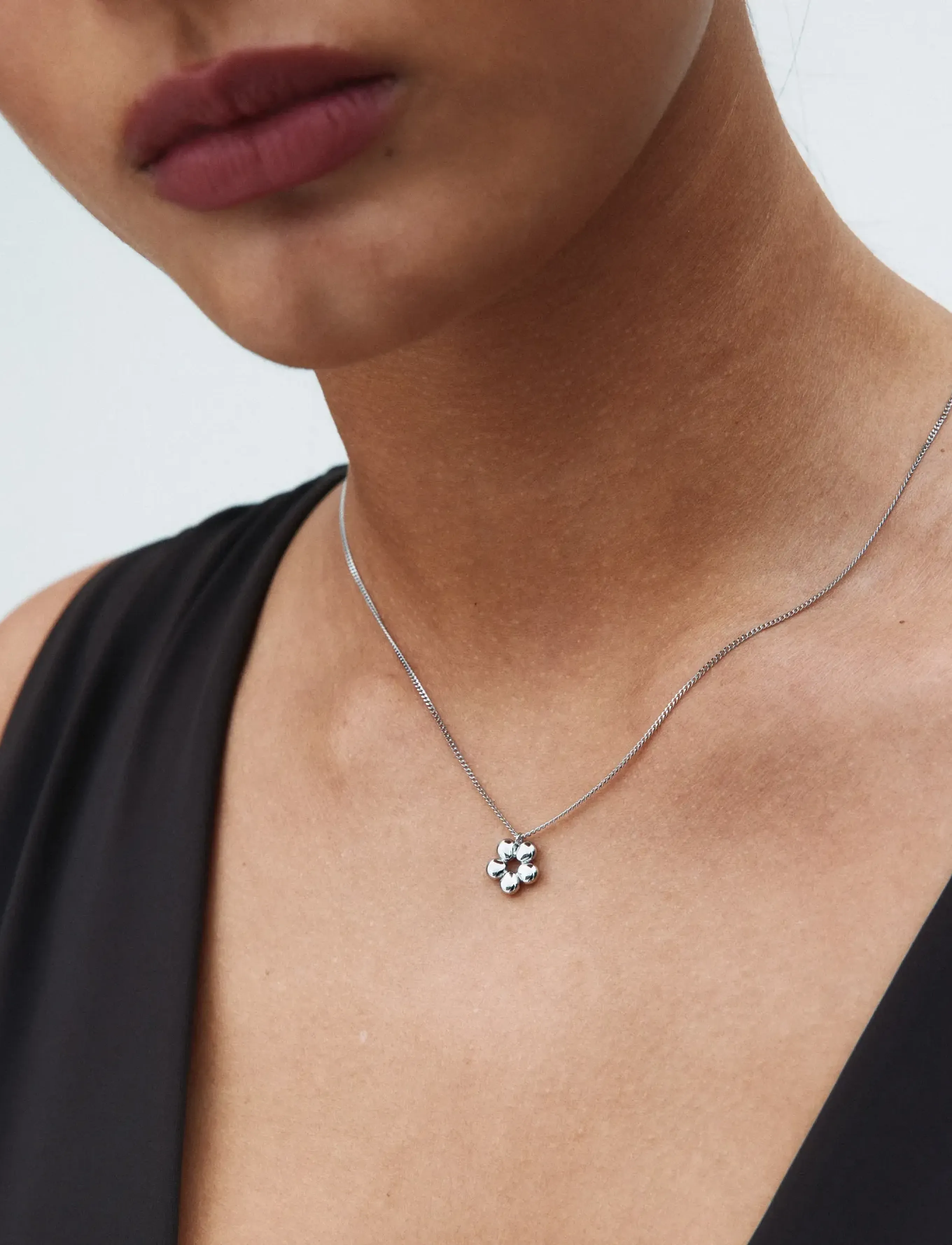 Edblad Daisy Necklace S Silver One Size, Size 42 - 45 cm, Necklaces, Silber Dainty Frauen