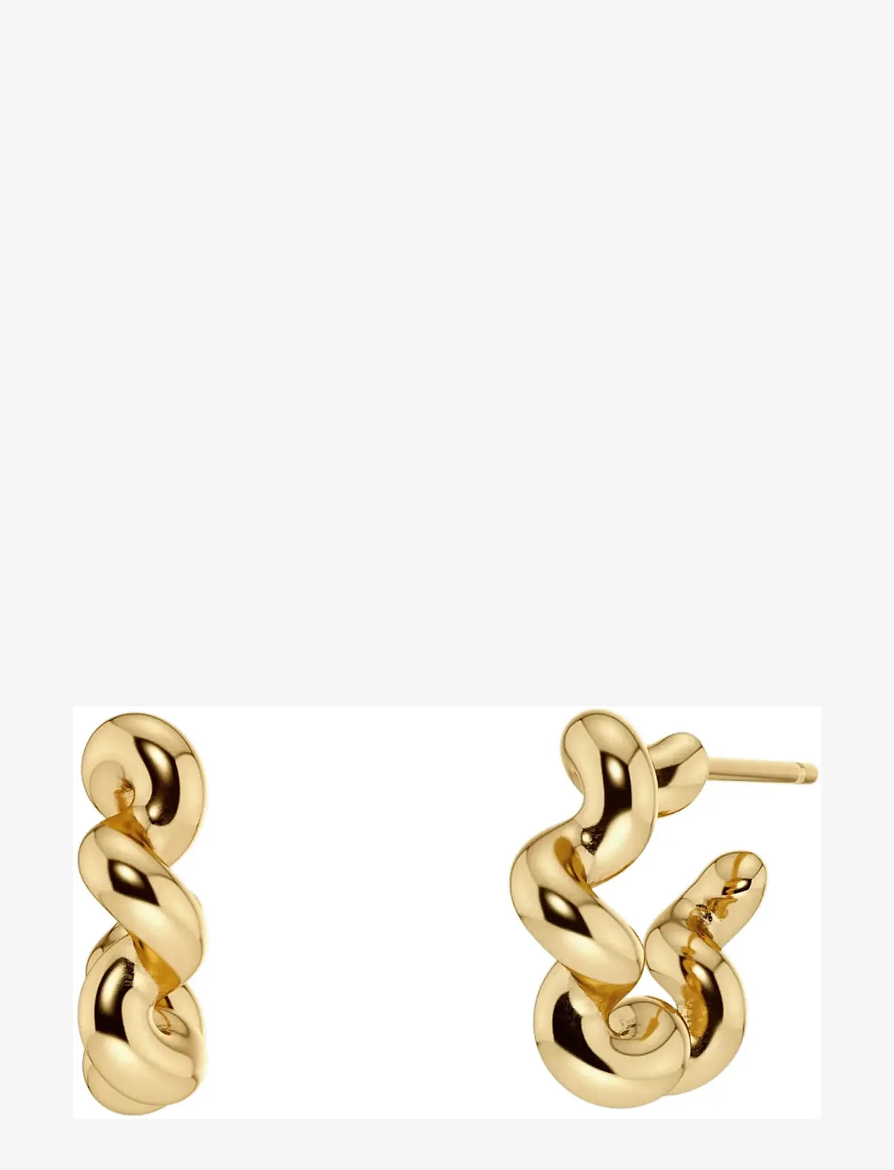 Edblad - Spiral Hoops S Gold One Size - creoler & hoops - gold - 1