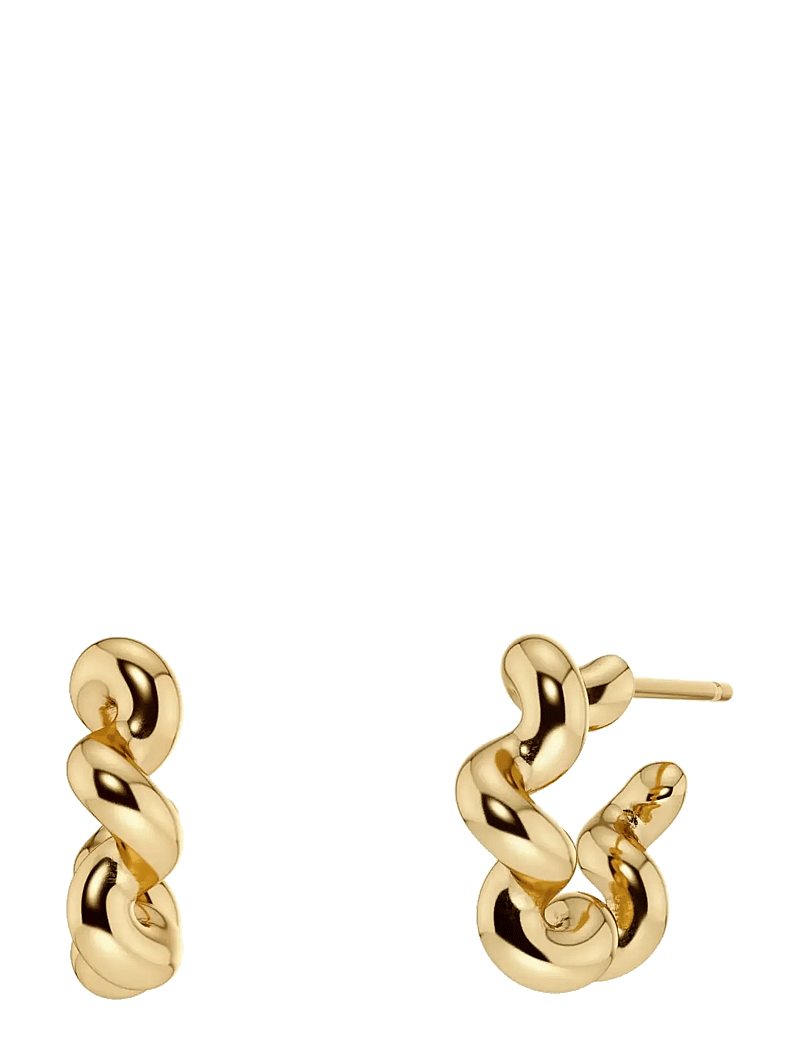 Edblad - Spiral Hoops S Gold One Size - creoler & hoops - gold - 1