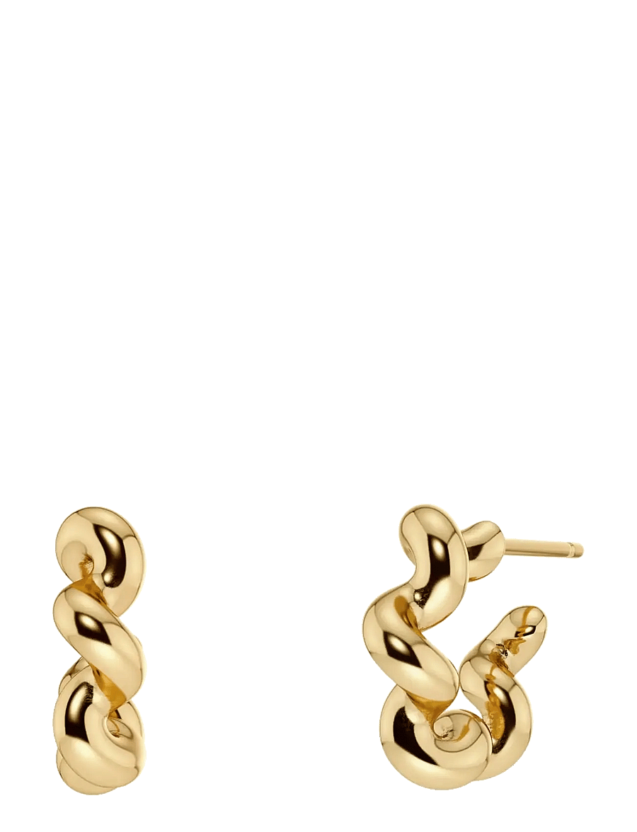 Edblad - Spiral Hoops S Gold One Size - hoops kõrvarõngad - gold - 1