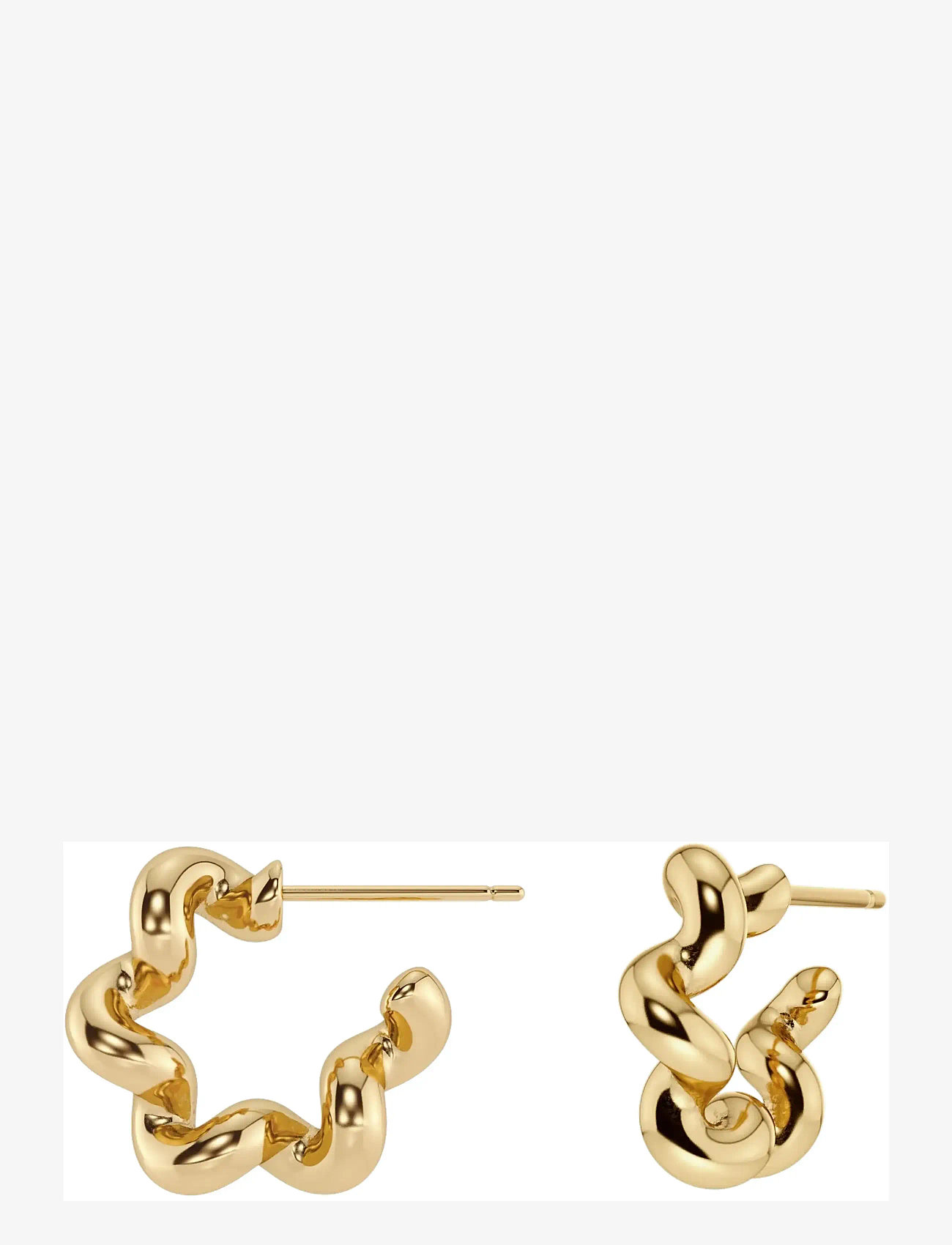 Edblad - Spiral Hoops S Gold One Size - creoler & hoops - gold - 2